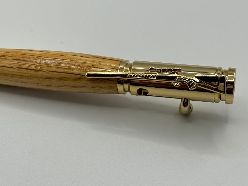 Gold Bolt Action American Oak Pen