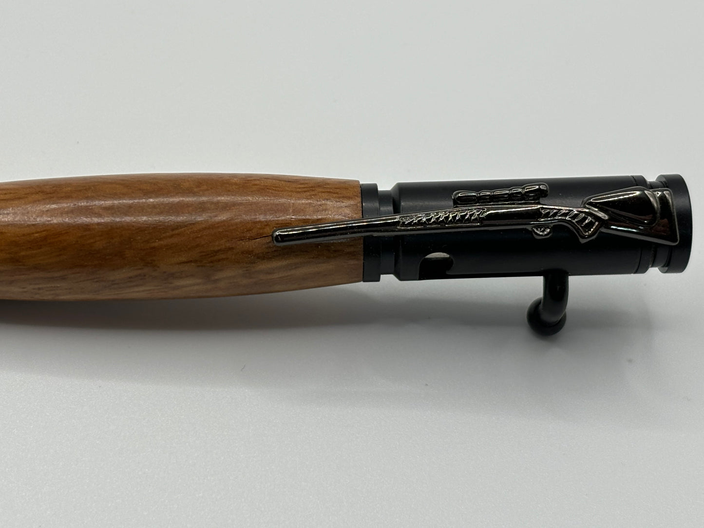 Black Bolt Action Spotted Gum Pen