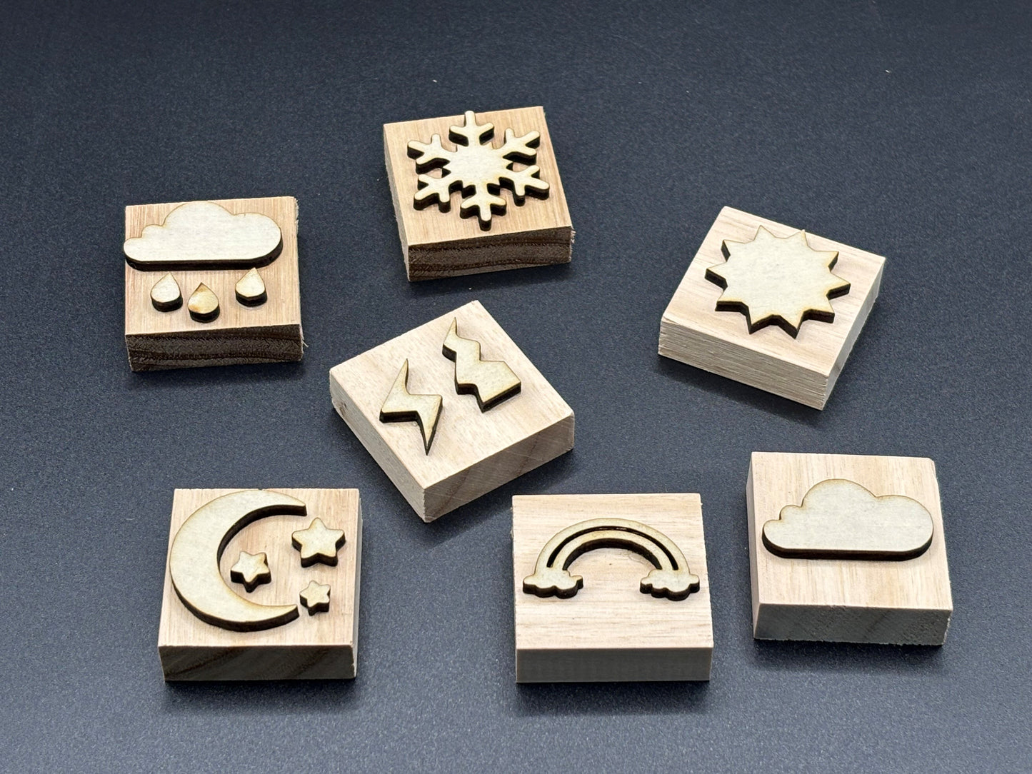Wooden Stamps - Weather