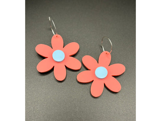 Flower Earring Pink/Blue