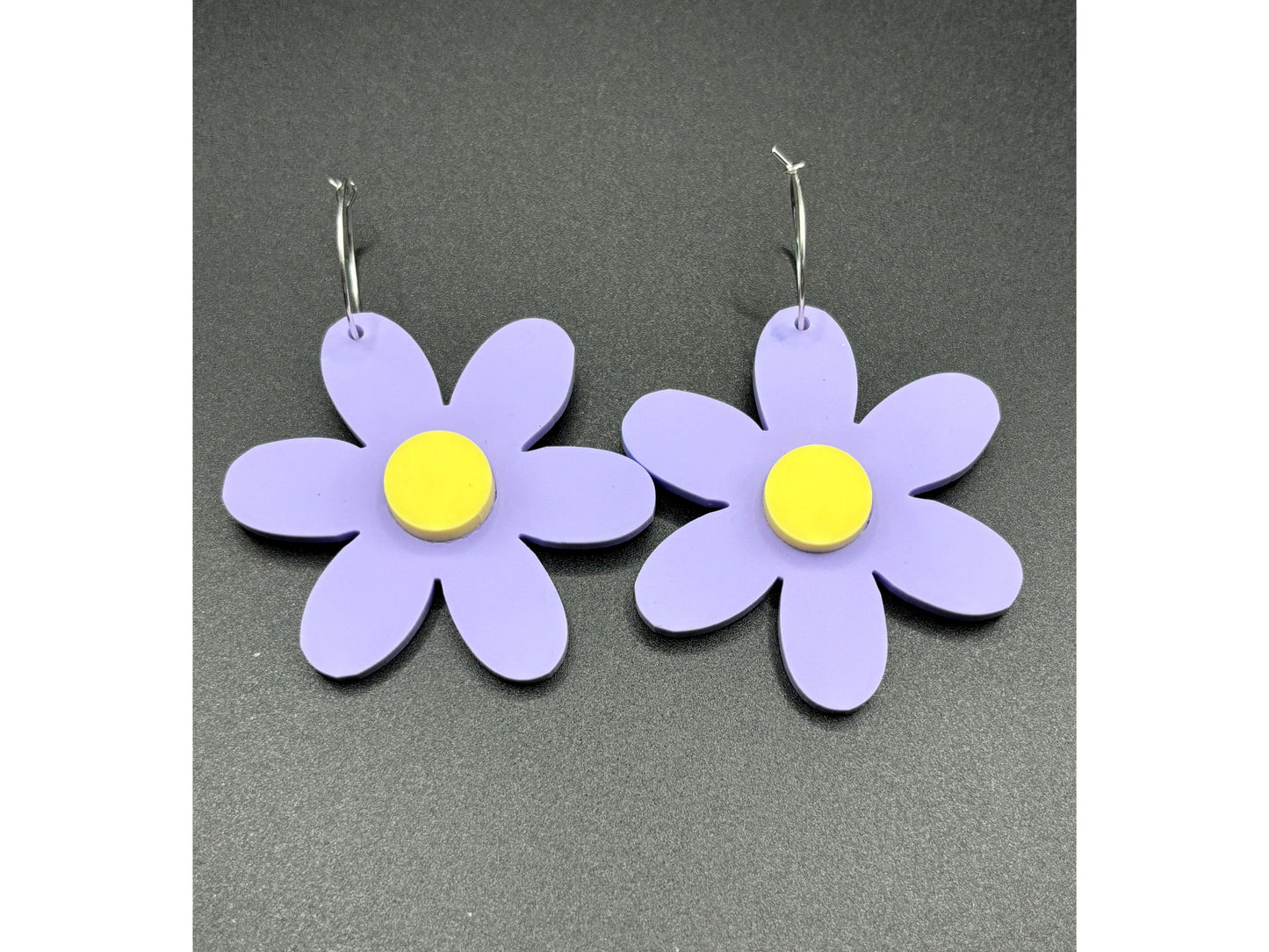 Flower Earring Purple/Yellow