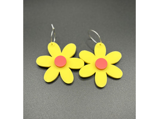 Flower Earring Yellow/Pink