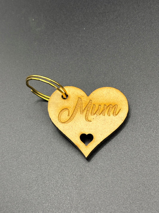Mum heart keyring